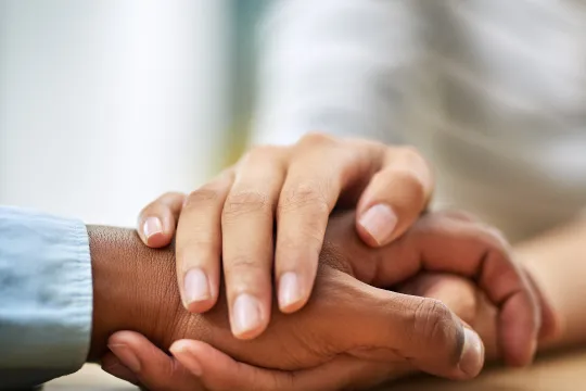 Holding hands